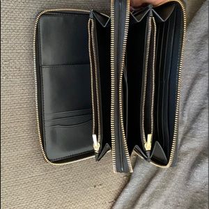 Coach black and brown wallet